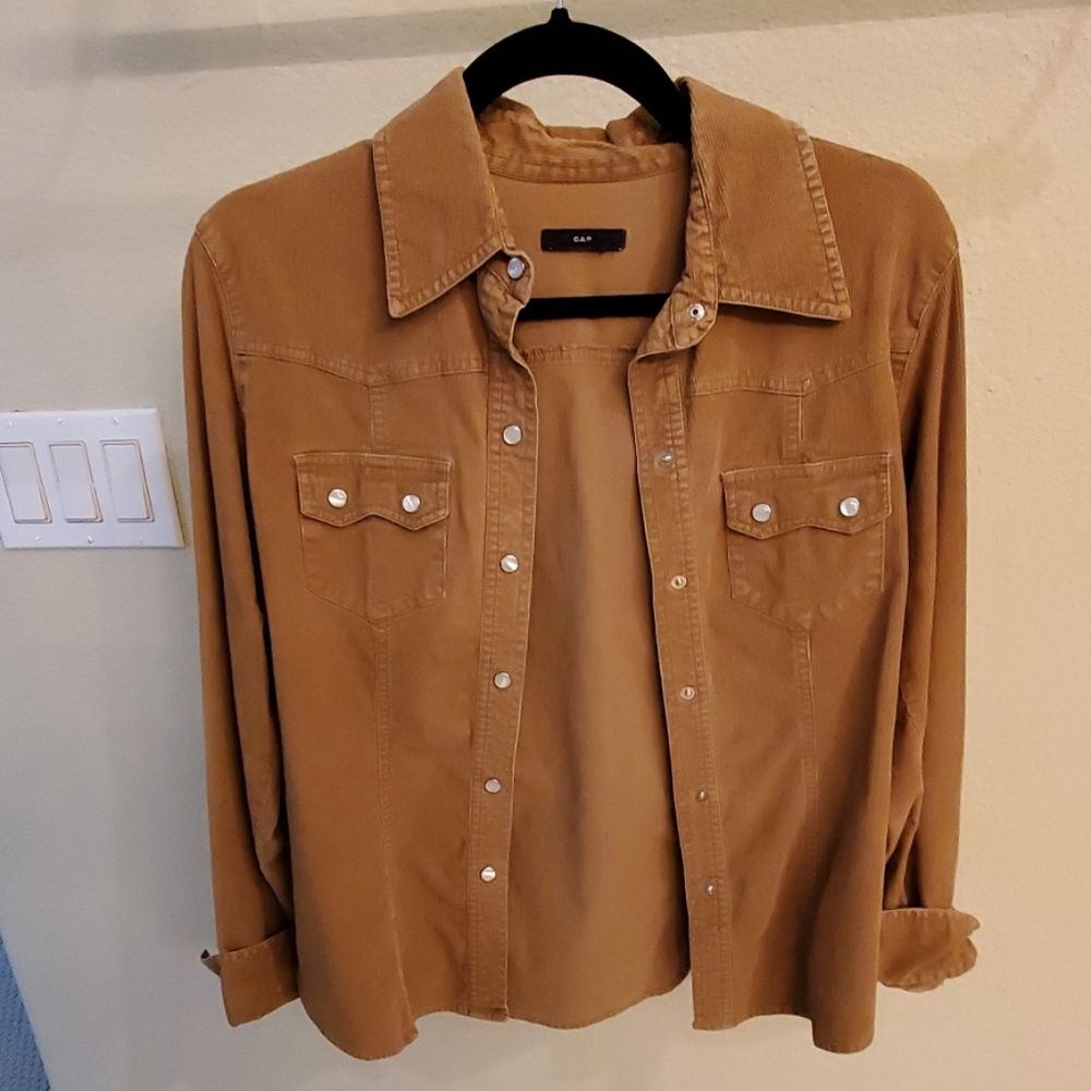 Women's Gap Stretch Corduroy Shirt Size S